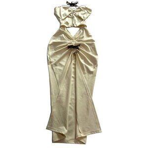 Without Hue Portofino Cutout Midi Dress in Cream